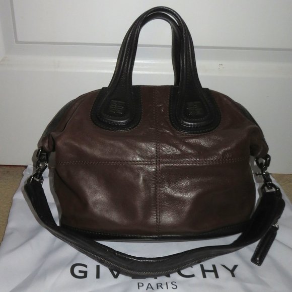 Givenchy Nightingale Small Bi Color Black Brown Lambskin Bag - Picture 4 of 15